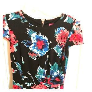 Betsy Johnson Floral Midi Dress